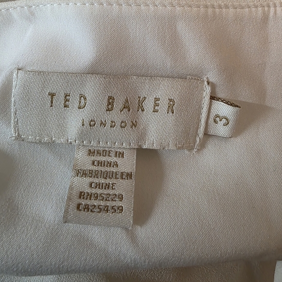 Ted Baker London White and Black Grid Midi Dress - Picture 5 of 5